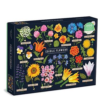 portada Edible Flowers: 1000 Piece Puzzle (in English)