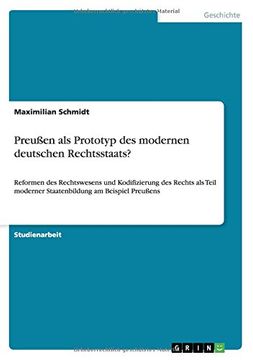 portada Preußen als Prototyp des modernen deutschen Rechtsstaats? (German Edition)