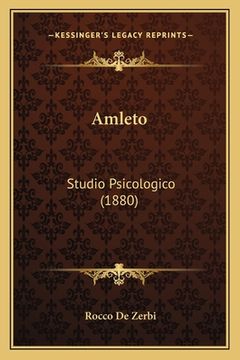 portada Amleto: Studio Psicologico (1880) (in Italian)