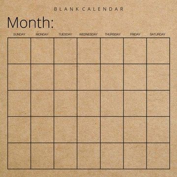 portada Blank Calendar: Kraft Brown Paper, Undated Planner for Organizing, Tasks, Goals, Scheduling, diy Calendar Book (en Inglés)