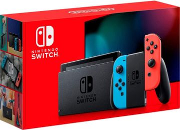 portada Nintendo™ Switch 32GB Edición.Grey.JoyCon.Neon.Rojo.y.Azul