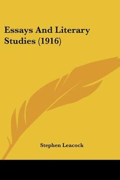 portada essays and literary studies (1916) (en Inglés)