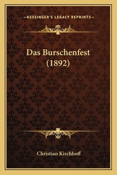 portada Das Burschenfest (1892) (en Alemán)