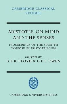 portada Aristotle on Mind Senses (Cambridge Classical Studies) (in English)