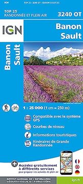 portada 3240Ot Banon Sault Plateau de Saint-Christol 1: 25 000 (en Francés)