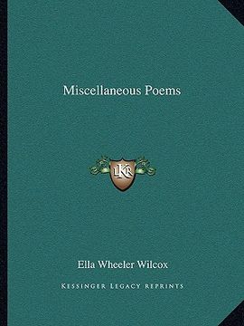 portada miscellaneous poems (en Inglés)