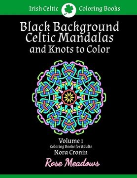 portada Black Background Celtic Mandalas and Knots to Color (en Inglés)