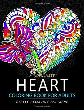 portada Mindfulness Heart Coloring Book for Adults: Heart With Doodle art for Relaxation 