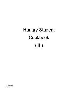 portada Hungry Student Cookbook ( II ) (in English)