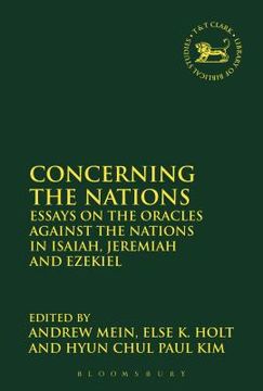 portada Concerning the Nations: Essays on the Oracles Against the Nations in Isaiah, Jeremiah and Ezekiel (en Inglés)