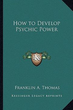 portada how to develop psychic power (in English)