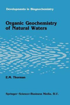 portada Organic Geochemistry of Natural Waters (en Inglés)
