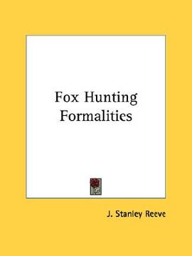 portada fox hunting formalities (en Inglés)
