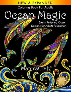 portada Coloring Book For Adults: Ocean Magic: Stress Relieving Ocean Designs for Adults Relaxation 