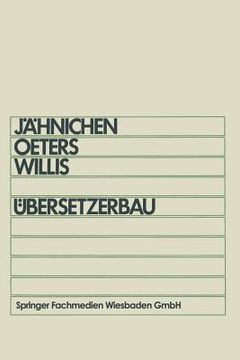 portada Übersetzerbau: Skriptum Für Informatiker Im Hauptstudium (in German)