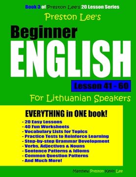 portada Preston Lee's Beginner English Lesson 41 - 60 For Lithuanian Speakers (en Inglés)