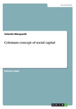 portada Colemans concept of social capital (en Inglés)