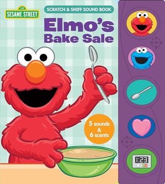 portada Sesame Street Elmo, Cookie Monster, and More! - Elmo’S Bake Sale - Scratch and Sniff Sound Book - fun Sensory Experience - pi Kids