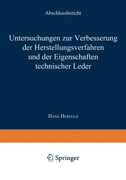portada Untersuchungen zur Verbesserung der Herstellungsverfahren und der Eigenschaften technischer Leder: Abschlußbericht (Forschungsberichte des Landes Nordrhein-Westfalen) (German Edition)