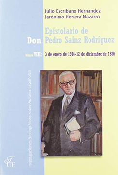 portada Epistolario de don Pedro Sainz Rodríguez Viii: 3 de Enero de 1976-12 de Diciembre de 1986