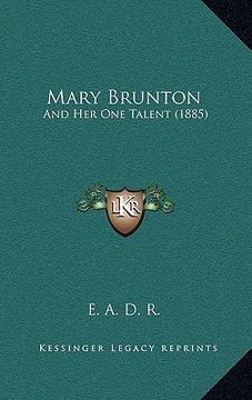 portada mary brunton: and her one talent (1885) (in English)