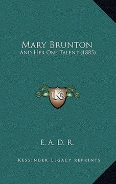 portada mary brunton: and her one talent (1885) (en Inglés)