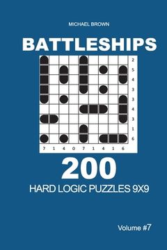 portada Battleships - 200 Hard Logic Puzzles 9x9 (Volume 7) (en Inglés)