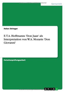 portada E.T.A. Hoffmanns 'Don Juan' als Interpretation von W.A. Mozarts 'Don Giovanni' (German Edition)