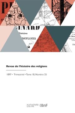 portada Revue de l'histoire des religions (en Francés)