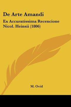 portada De Arte Amandi: Ex Accuratissima Recencione Nicol. Heinsii (1806) (in Latin)