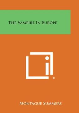 portada The Vampire in Europe (in English)