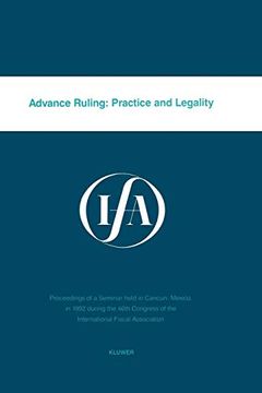 portada Advance Ruling: Practice and Legality (Ifa Congress Series Set) (en Inglés)