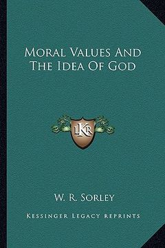 portada moral values and the idea of god (en Inglés)