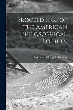 portada Proceedings of the American Philosophical Society; 02 (en Inglés)