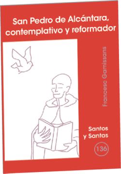 portada San Pedro de Alcántara, contemplativo y reformador (SANTOS Y SANTAS)