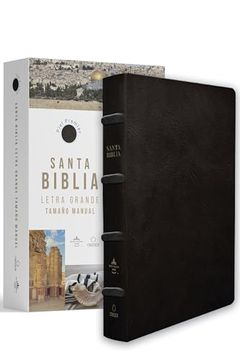 portada Biblia rvr 1960 Letra Grande Tamaño Manual, Piel Premier Negro (in Spanish)