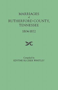 portada marriages of rutherford county, tennessee, 1804-1872