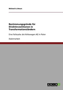 portada Bestimmungsgründe für Direktinvestitionen in Transformationsländern (German Edition)
