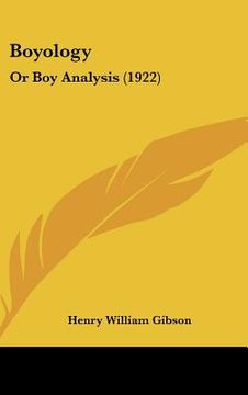 portada boyology: or boy analysis (1922) (in English)