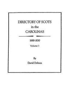 portada directory of scots in the carolinas, volume 1