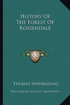 portada history of the forest of rossendale (en Inglés)