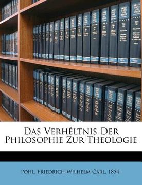 portada Das Verheltnis Der Philosophie Zur Theologie