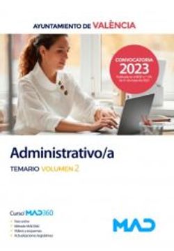 portada Administrativo/A. Test. Ayuntamiento de València