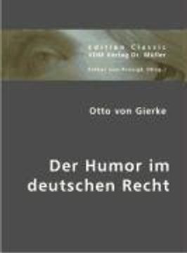 portada Otto Von Gierke (en Alemán)