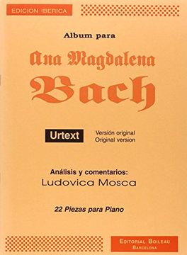 portada Album Para ana Magdalena Bach (Version Original= Original Version ) 22 Piezas Para Piano