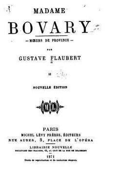 portada Madame Bovary, moeurs de province