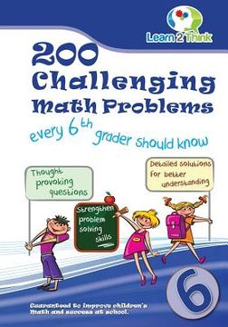 portada 200 Challenging Math Problems every 6th grader should know (en Inglés)
