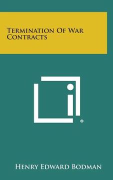 portada Termination of War Contracts (in English)