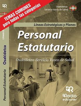 portada Personal Estatutario. Osakidetza-Servicio Vasco de Salud. Líneas Estratégicas y Planes (in Spanish)