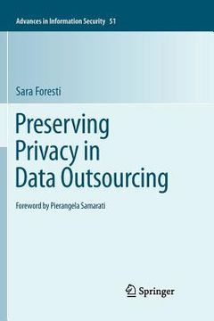 portada preserving privacy in data outsourcing (en Inglés)